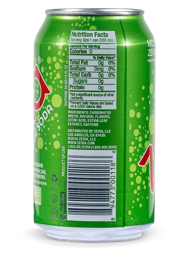 Zevia Zero Calorie Soda and Energy Drink Variety Pack 36 Cans