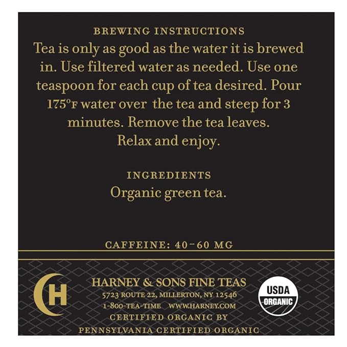 Harney &amp Sons Organic Gunpowder Green Loose leaf 8 ounce tin