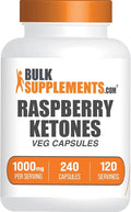 BulkSupplements.com Raspberry Ketones Capsules - Raspberry Ketones Supplement Antioxidant Source for Energy Support - Gluten Free 2 Capsules per Serving 240 Count (Pack of 1)