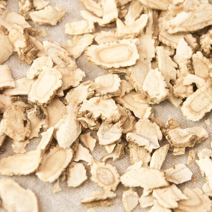 Hsu's SKU 0126MM American Ginseng Slices - Cultivated Whole Root Dried Slices - Medium-Small Mixed Slices | 4oz Bag