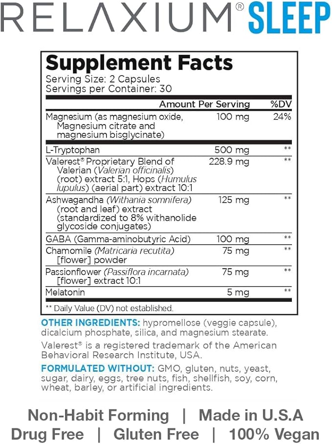 Relaxium Sleep | 60 Capsule+ Sleep Quick Melts + Gummies (Family Pack Sleep Bundle)