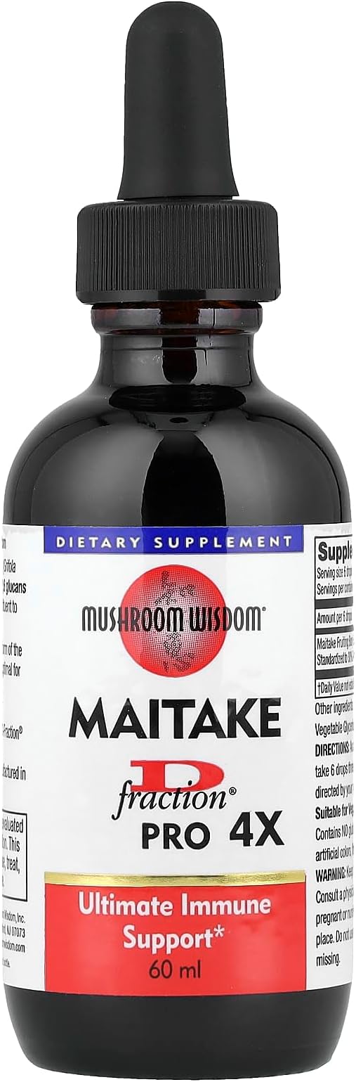 Mushroom Wisdom Inc. Maitake D Fraction Pro 4 X 60 ml.