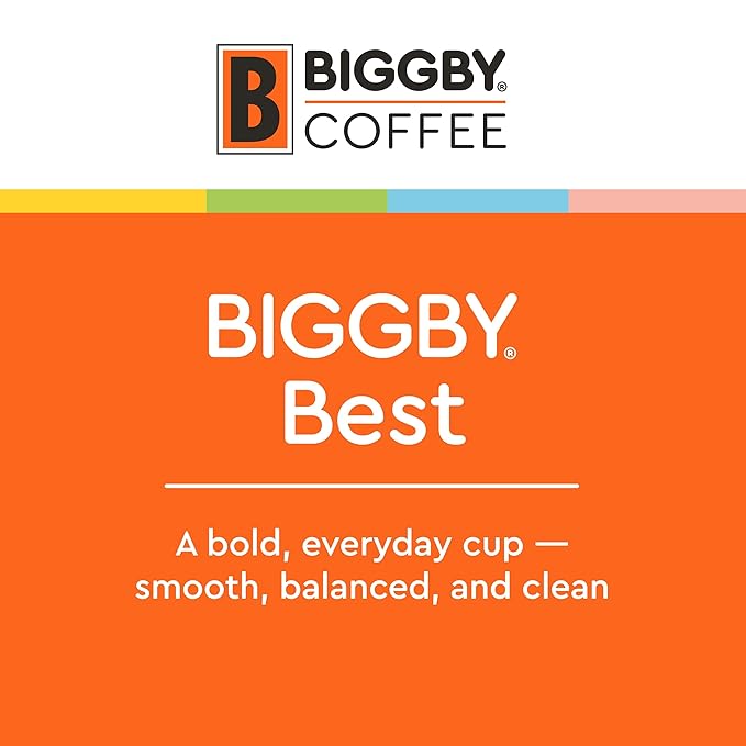 BIGGBY® Best Single Serve Coffee Recyclable Plastic Cups 80 Count Box Medium Roasted