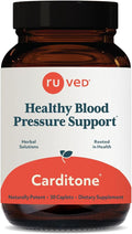 ruved Carditone - Natural Heart Health Supplement for Women &amp Men BP Formula Holistic Heart Support with Rauwolfia Arjuna Calcium and Magnesium - 30 Vegetarian Caplets (Pack of 1)