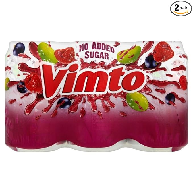 Vimto Sparkling Fruit Juice No Added Sugar (6x330ml) - Pack of 2
