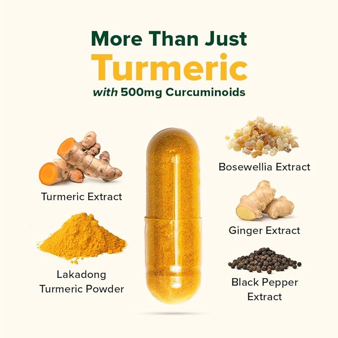 VAHDAM Turmeric Curcumin Supplement 2000mg (500mg Curcuminoids) with Boswellia &amp Piperine for Fast Absorption | Supports Joint Health and Mobility | 90 Capsules