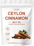 LIRAE Ceylon Cinnamon SoftGels with MCT Oil Highly Bioavailable Herbal Extract Non-GMO Gluten Free - 300 Softgels (1)
