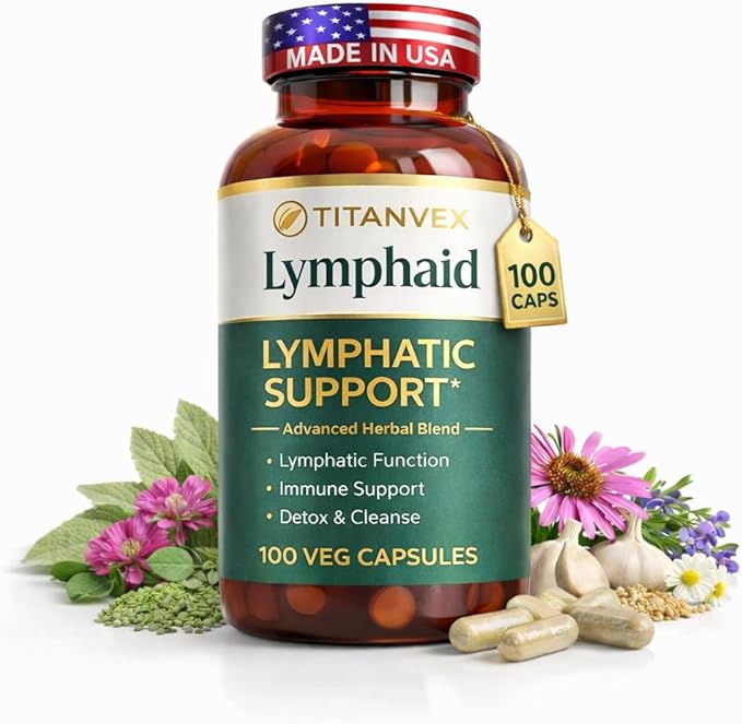 Lymphaid Lymphatic Drainage Supplement – 100 Count Vegan Capsules Herbal Blend Immune Support -Supplement Promotes Lymphatic Wellbeing Antioxidant Support Respiratory and Urinary Wellbeing