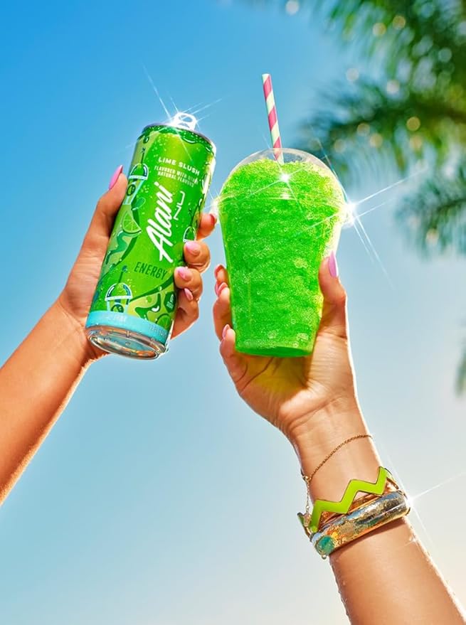 Alani Lime Slush Energy Drink Sugar Free Low Calorie Energy Drinks - 12 fl oz Cans