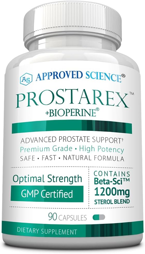 Approved Science Prostarex - Prostate Supplement - Saw Palmetto 1200mg Beta-Sitosterol Bioperine - 90 Capsules - 1 Month Supply