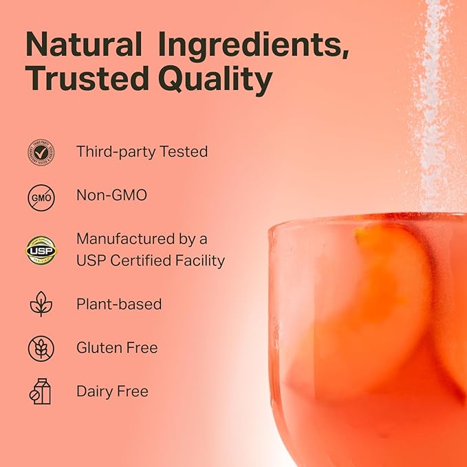 Proper The Corals Daily Glow Beauty Blend - Nutrient Dense Superfood Powder with Collagen Peptides Hyaluronic Acid Powder Vitamin C and MSM. Hair Skin Nail Vitamin Supplement for Women &amp Men