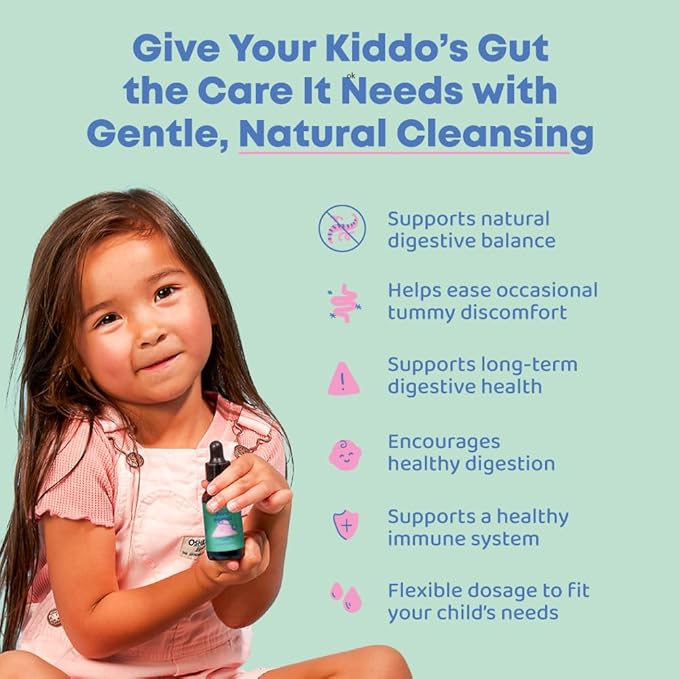 JoySpring Kids Bedtime Routine for Sleep &amp Gut Support – Liquid Melatonin + Herbal Digestive Support Drops for Toddlers &amp Kids – Evening Wellness System