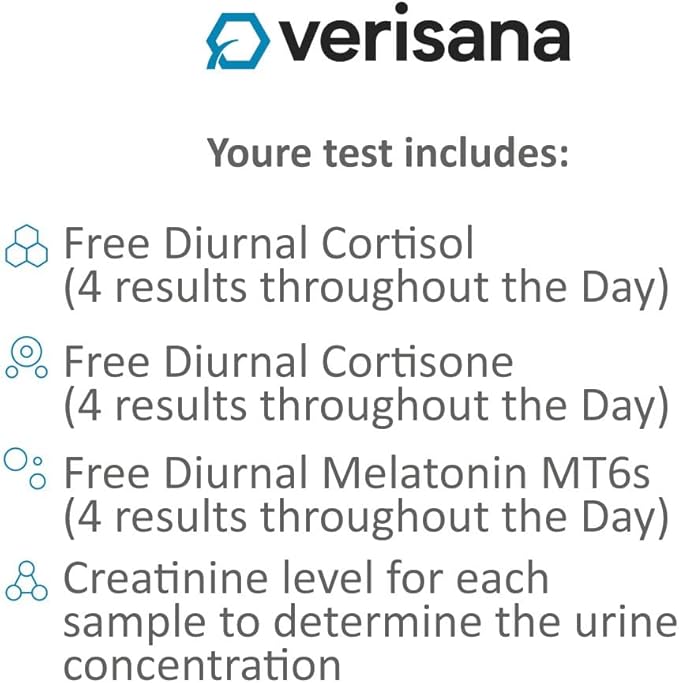 Sleep Test – Determines Cortisol and Melatonin Levels – Hormone Health Test for Sleeping Difficulty – Easily &amp Conveniently from Home – Analysis by CLIA-Certified Lab – Verisana