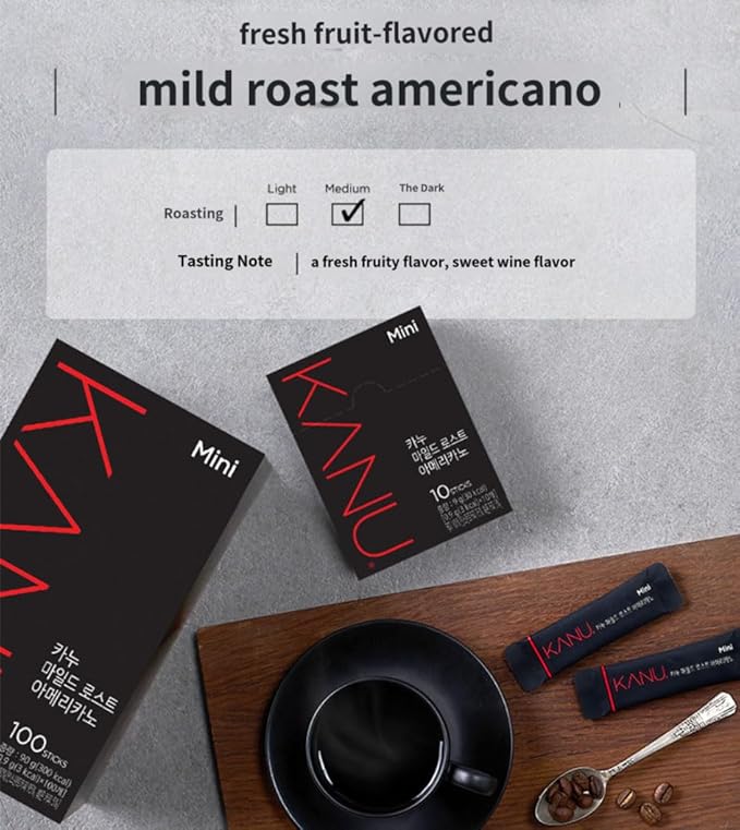 Maxim Kanu Mini Mild Roasted Americano Coffee 0.9g x 150 sticks
