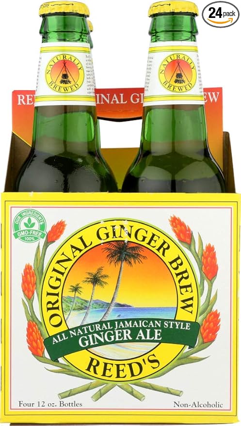 Reed'S Ginger Ale Original Ginger Brew Soda 12 Ounce (24 Glass Bottles)