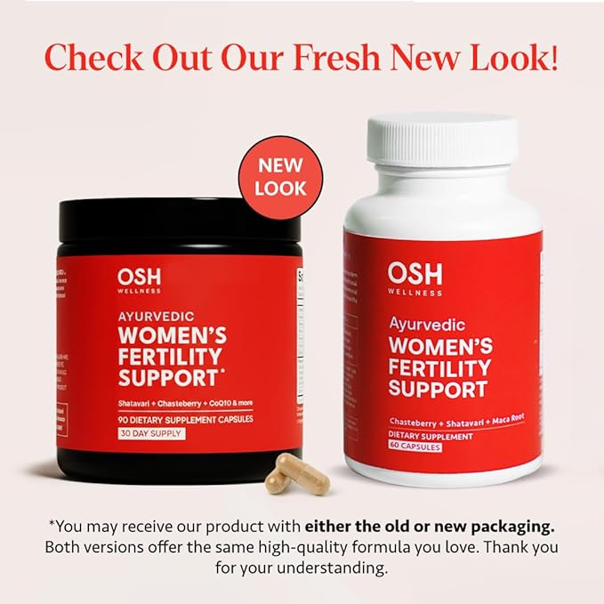 Freshly Moms Ayurvedic Fertility Supplements for Women | Support Ovulation | Conception for Women | Egg Quality | Maca Root Vitex &amp Vitamins | Vegan | 90 Capsules - OSH Wellness