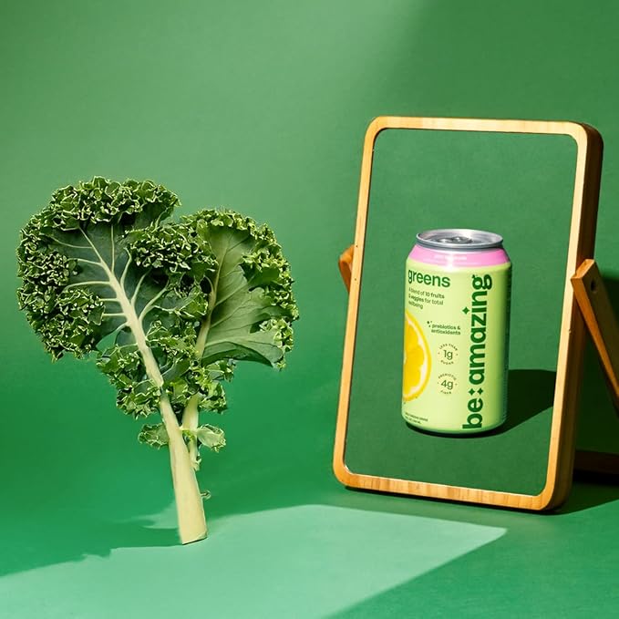 Be Amazing Greens Drink Pink Lemonade Vitamin Drinks With 10 Organic Fruits and Vegetables Coconut Water Vitamin C and Prebiotic Fiber 25 Calories Low Sugar Vegan and Gluten Free 8 Pack