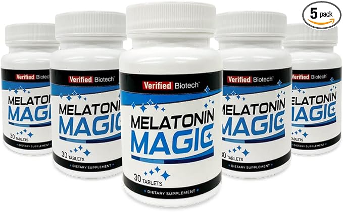 Melatonin Magic - High Grade Melatonin. Super Pure. Super Strong. Super Effective 3 mg - 5 Month Supply