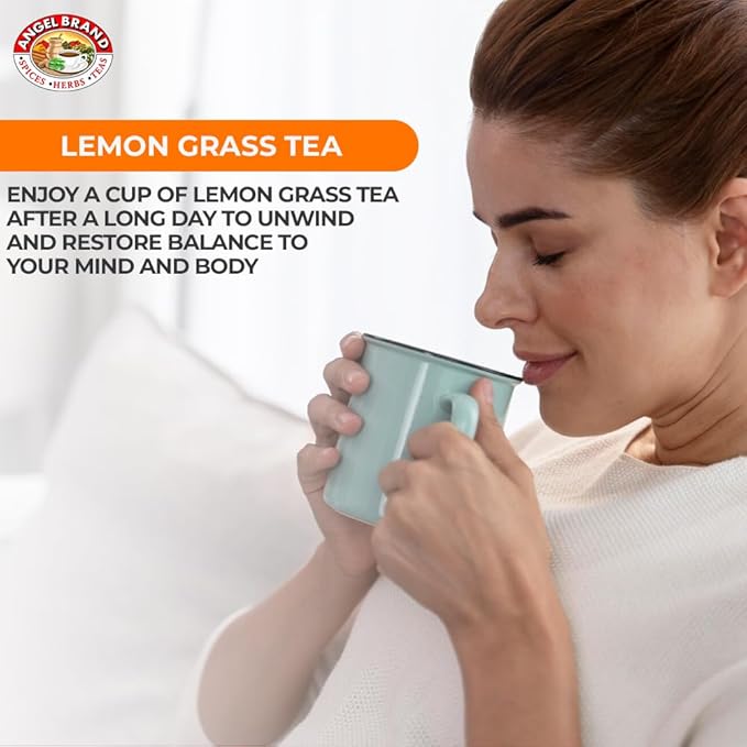 Angel Brand Lemongrass Tea Bags 20 Tea Bags – Pack 3 Lemon Grass Tea with Ginger Rose Hips &amp Clove - Lemongrass Tea Bags with Balanced Flavor Rich Nutrients &amp Health Benefits