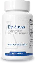BIOTICS RESEARCH De-Stress Patented Nutrient Designed to Support Calmness Healthy Sleep Habits All-Natural Supports Mental Wellness &amp Calm. 30 Capsules