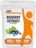 BulkSupplements.com Bilberry Extract Powder - Bilberry Extract Supplement Herbal Supplement - Vegan &amp Glulten Free 500mg per Serving 500g (1.1 lbs) (Pack of 1)