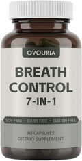 ovouria Breath &amp Gut Balance Capsules - 7-in-1 Formula with Probiotics Zinc Gluconate &amp Magnesium Citrate for Fresh Breath Chronic Halitosis Relief &amp Digestive Wellness 60 Count(1pc)