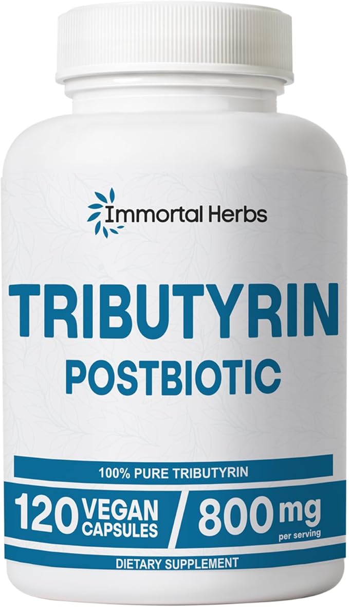 Tributyrin Supplement 800mg Advanced Butyrate Form 55% Standardized More Effective Delivery Than Sodium Butyrate 120 Capsules Non-GMO &amp Gluten Free Postbiotic Supplement