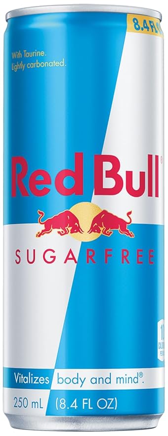 Red Bull Sugar Free Energy Drink with 80mg Caffeine plus Taurine &amp B Vitamins 8.4 Fl Oz Pack of 16 Cans