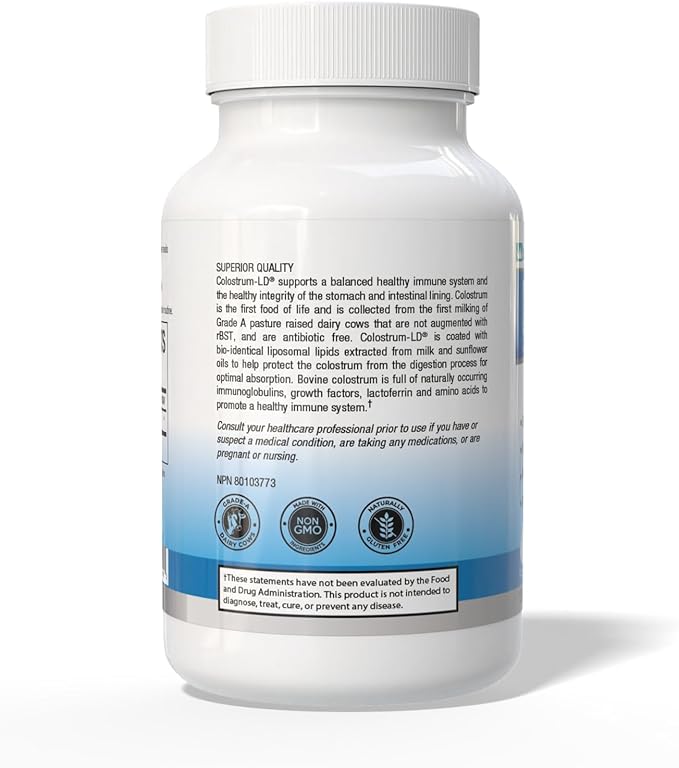 Colostrum-LD Colostrum Capsules - 120 Count - Liposomal Delivery