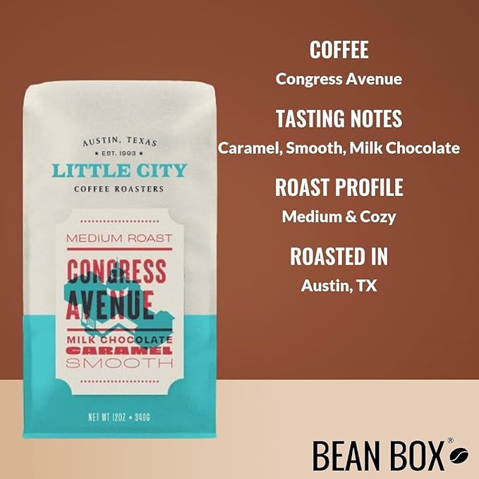 Congress Avenue - Roasted by Little City Coffee Roasters - Freshly Ground Coffee - 5 Pound Bag