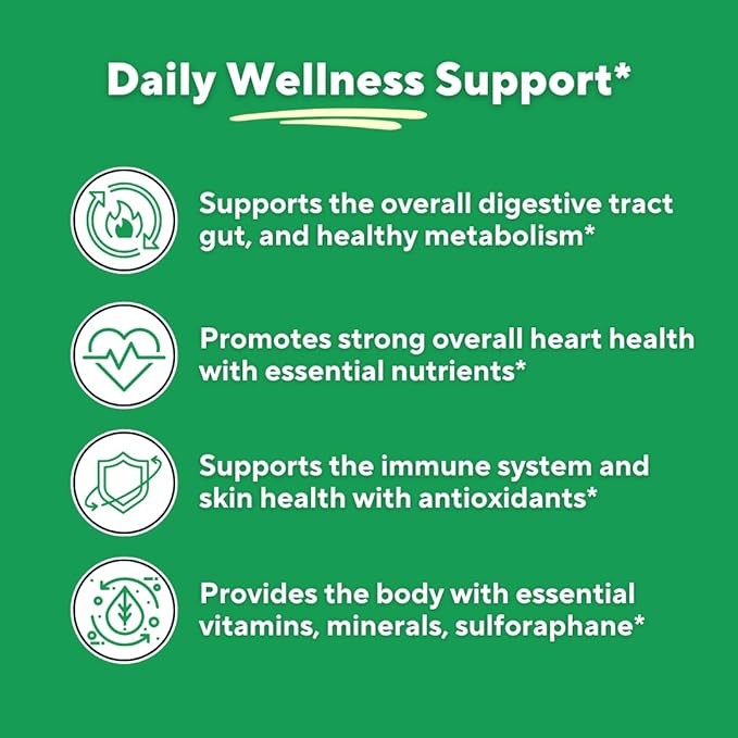 Organic Cauliflower Superfood Veggies Powder Supplement - Natural Sulforaphane Vitamins Minerals for Digestion Energy Antioxidant Support - 120 Vegetable Capsules Non-GMO Gluten-Free