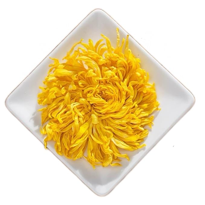 MAHUXIANG Golden Silk Chrysanthemum Tea Bags 100 Individual Tea Sachets – 1 Whole Flower Bud per Bag Caffeine-Free Herbal Tea Gluten-Free