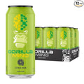 Gorilla Mind Energy Drink | Unmatched Energy · Amplified Focus | N-Acetyl-L-Tyrosine Alpha-GPC 200mg Caffeine Uridine Saffron | 0 Sugar Or Artificial Colors | 16oz 12-Pack (Citrus Rain)