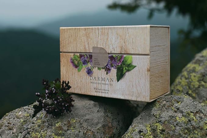 Armenian Herbal Tea Mountain Herbs Collection – 4 Premium Flavors 20g Each (80g Total) | Expertly Curated Wild Thyme Mint Ziziphora &amp Oregano Infusions | Elegant Gift Box for GreenTea Enthusias