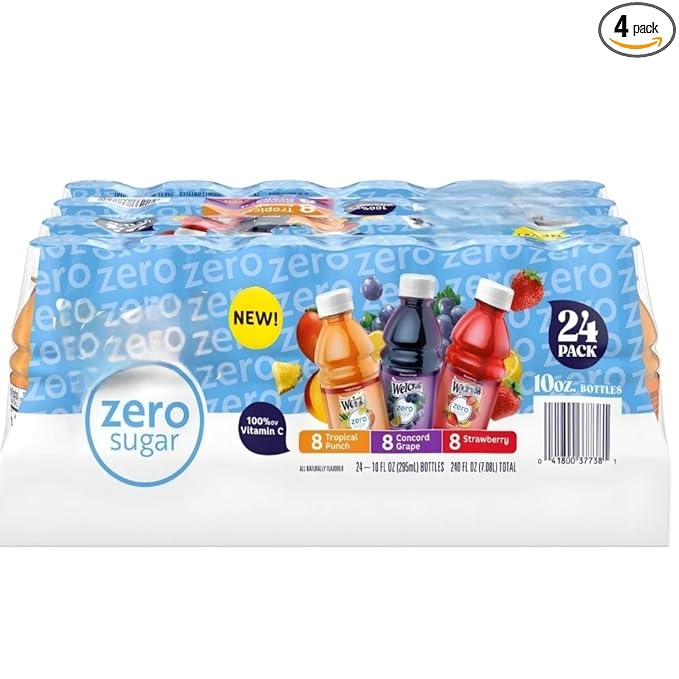Zero Sugar Variety Pack Grape Strawberry &amp Tropical Punch Flavored Beverages 10 fl. oz. 24 Count