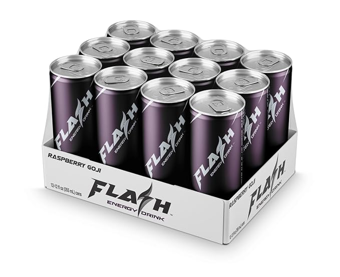 Flash Energy Drink | Elevate your Energy Focus and Performance | Natural | Non-GMO Vegan Gluten-Free Ingredients Organic Green Tea and Green Coffee Bean with 125 mg of Caffeine Enhanced with Es