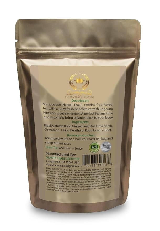 MENOPAUSE HERBAL TEA - Premium Menopause Tea Natural Ingredients for Hormonal Harmony - 1 Pack