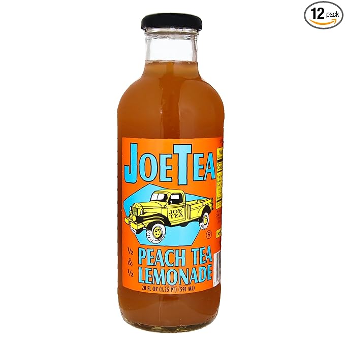 JOE TEA 20 OZ GLASS (Half and Half Peach)