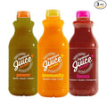 Squeezed Juice Functional MIXED BOX - 32 FL OZ Multi-Serve Bottles 3 Pack: 1 each of Power Immunity &amp Focus - 100% Juice