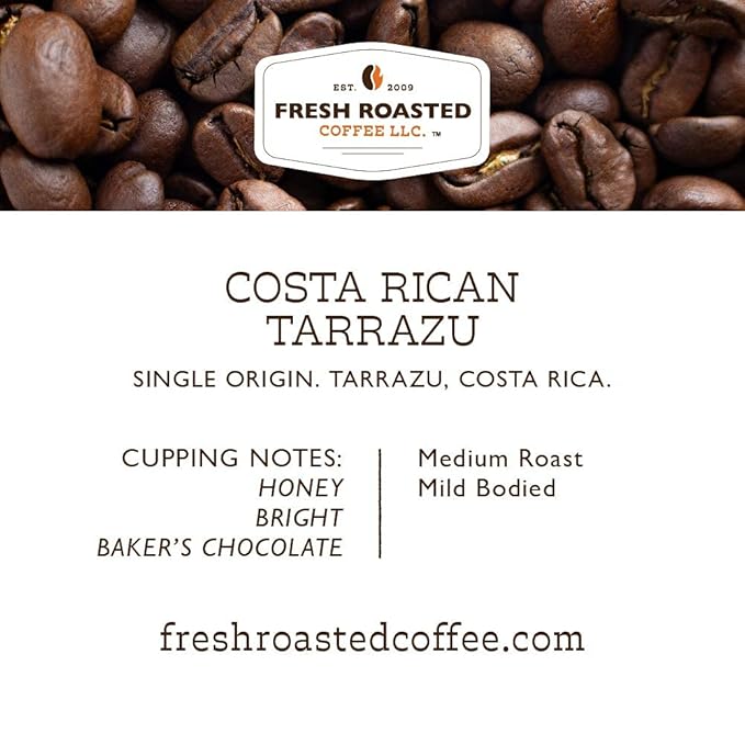 Fresh Roasted Coffee Costa Rica Tarrazu Medium Roast 72 Pods for K Cup Brewers