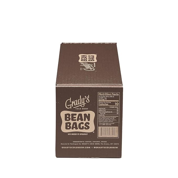 GRADY’S COLD BREW New Orleans Style - DECAF 100% Arabica Ground Coffee &amp Chicory Pouches SIX Bundles of 4 Easy-to-Brew Bean Bags Makes 72 drinks