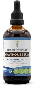 Secrets of the Tribe Hawthorn Berry Tincture Alcohol-Free Extract Hawthorn Berry (Crataegus spp.) Dried Berry 4 oz