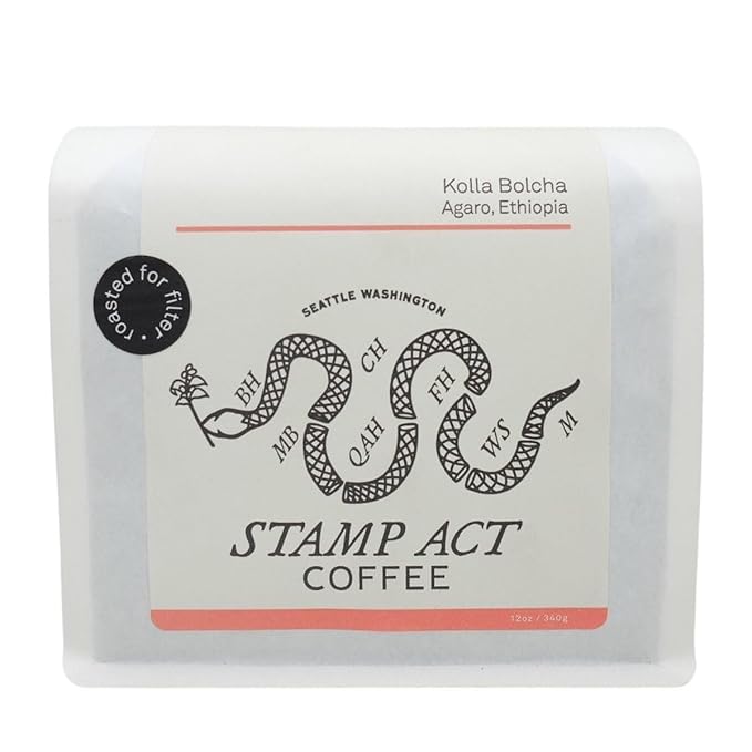 Kolla Bolcha - Agaro Ethiopia - Roasted by Stamp Act - Freshly Ground Coffee - 2 Pound Bag