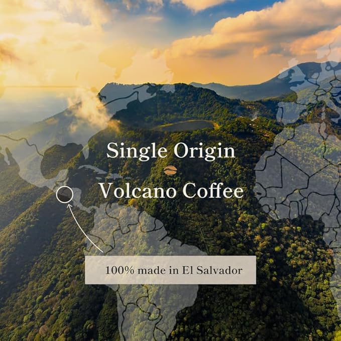 Bean of Fire El Salvador Kenyan Natural Ground Coffee – Medium Roast Single Origin Specialty Chocolate &amp Lemon Cup (16 oz)