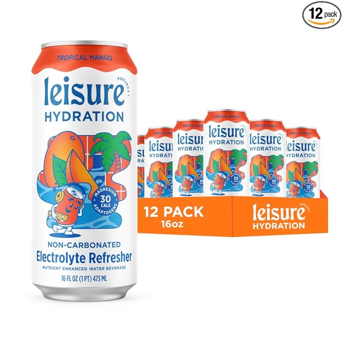 Leisure Project Beverage Tropical Mango Refresher 16 fl oz (Pack of 12)