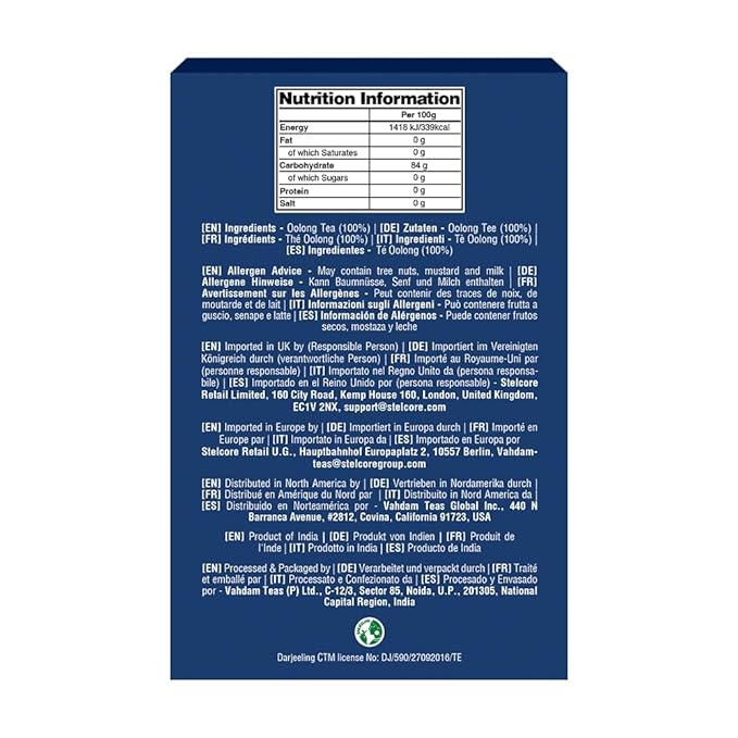 VAHDAM High Mountain Oolong Tea Bags (100 Count) Non GMO Gluten Free | High Grown Oolong Tea Leaves - Light &amp Floral | Resealable Ziplock Pouch