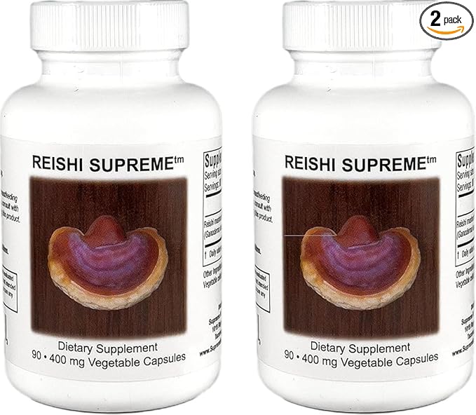 Supreme Nutrition Reishi Supreme 90 Pure Reishi Mushroom Vegetarian Capsules (90 Count (Pack of 2))