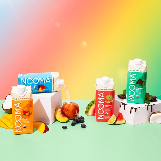 NOOMA - Performance Energy Drink - Pre Workout Drink - Nootropics Adaptogens + Electrolytes - 120mg Clean Caffeine 15 Calories &amp 2g Sugar - Variety Pack -12 Pack -12oz ea.