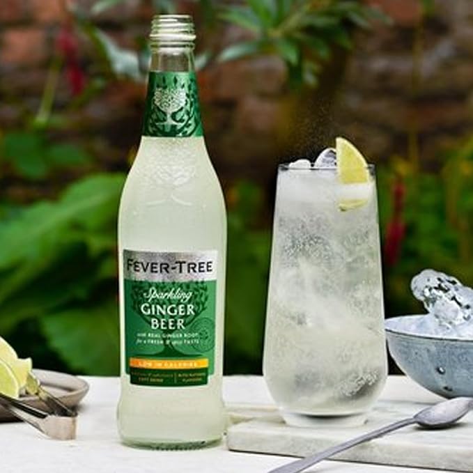 Fever Tree Premium Ginger Ale 15 Pack - Premium Quality Mixer and Soda - Refreshing Beverage for Cocktails &amp Mocktails 150ml Cans