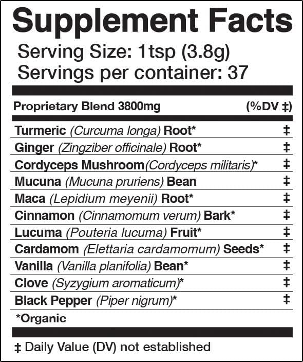 Anima Mundi Apothecary Golden Sun Milk - Relaxing Plant-Based Powder with Organic Spices Turmeric Ashwagandha Reishi &amp Vanilla - Unsweetened Drink Powder - Promote Sense of Calm (5oz / 142g)